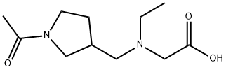 [(1-Acetyl-pyrrolidin-3-ylMethyl)-ethyl-aMino]-acetic acid Struktur
