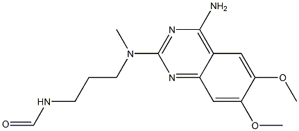 N-[3-[(4-aMino-6,7-diMethoxyquinazolin-2-yl)(Methyl)aMino]propyl]forMaMide Struktur