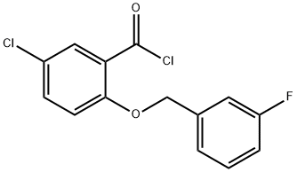5-chloro-2-[(3-fluorobenzyl)oxy]benzoyl chloride Structure