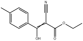 Ethyl (2Z)-2-cyano-3-hydroxy-3-(4-methylphenyl)-prop-2-enoate Struktur