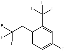 4-Fluoro-1-(2,2,2-trifluoroethyl)-2-(trifluoromethyl)benzene Struktur