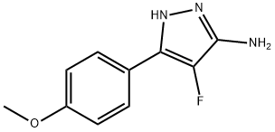 4-Fluoro-3-(4-methoxyphenyl)-1H-pyrazol-5-amine Struktur