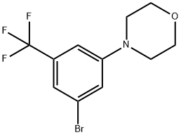 4-(3-broMo-5-(trifluoroMethyl)phenyl)Morpholine Struktur