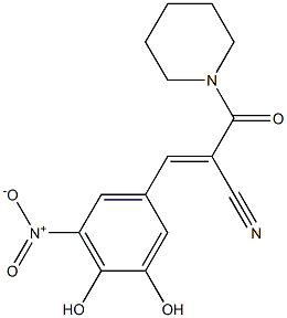 (ALPHAE)-ALPHA-[(3,4-二羥基-5-硝基苯基)亞甲基]-BETA-氧代-1-哌啶丙腈, 1150310-15-8, 結(jié)構(gòu)式