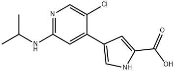 4-(5-chloro-2-(isopropylaMino)pyridin-4-yl)-1H-pyrrole-2-carboxylic acid Struktur