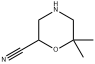 6,6-dimethylmorpholine-2-carbonitrile Structure