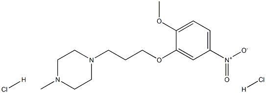 1-(3-(2-methoxy-5-nitrophenoxy)propyl)-4-methylpiperazine Dihydrochloride Struktur