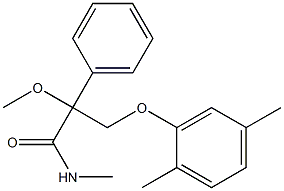 N-methyl-alpha-methoxy-2-[(2,5-dimethylphenoxy)methyl]phenylacetamide Struktur