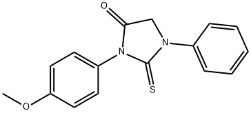 3-(4-methoxyphenyl)-1-phenyl-2-thioxoimidazolidin-4-one Struktur
