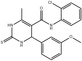 N-(2-chlorophenyl)-4-(3-methoxyphenyl)-6-methyl-2-thioxo-1,2,3,4-tetrahydropyrimidine-5-carboxamide Structure