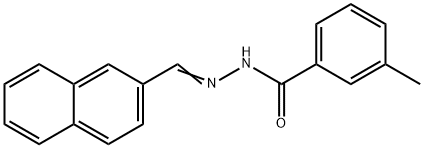 3-methyl-N'-(2-naphthylmethylene)benzohydrazide Struktur