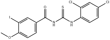 N-{[(2,4-dichlorophenyl)amino]carbonothioyl}-3-iodo-4-methoxybenzamide Struktur