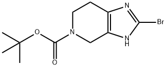 5H-Imidazo[4,5-c]pyridine-5-carboxylic acid, 2-bromo-3,4,6,7-tetrahydro-, 1,1-dimethylethyl ester Struktur