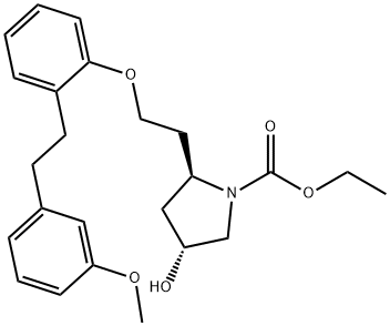 (2R,4R)-ethyl 4-hydroxy-2-(2-(2-(3-methoxyphenethyl)phenoxy)ethyl)pyrrolidine-1-carboxylate