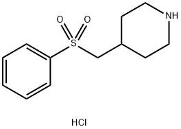 4-[(benzenesulfonyl)methyl]piperidine hydrochloride Struktur