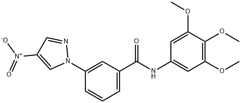 3-(4-Nitro-pyrazol-1-yl)-N-(3,4,5-trimethoxy-phenyl)-benzamide Structure