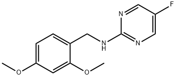 N-(2,4-二甲氧基芐基)-5-氟嘧啶-2-胺, 1354819-21-8, 結構式