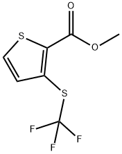 3-Trifluoromethylsulfanyl-thiophene-2-carboxylic acid methyl ester Struktur