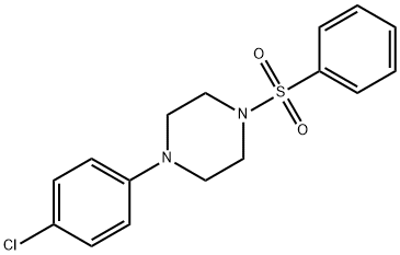 1-(4-chlorophenyl)-4-(phenylsulfonyl)piperazine Struktur
