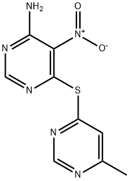 6-((6-methylpyrimidin-4-yl)thio)-5-nitropyrimidin-4-amine Structure