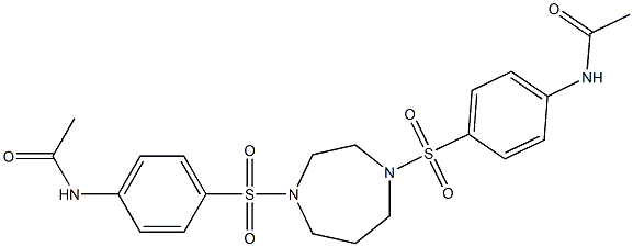 N-[4-[[4-(4-acetamidophenyl)sulfonyl-1,4-diazepan-1-yl]sulfonyl]phenyl]acetamide|