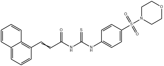 N-({[4-(4-morpholinylsulfonyl)phenyl]amino}carbonothioyl)-3-(1-naphthyl)acrylamide|