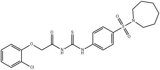 N-({[4-(1-azepanylsulfonyl)phenyl]amino}carbonothioyl)-2-(2-chlorophenoxy)acetamide Struktur