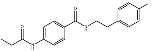 N-[2-(4-fluorophenyl)ethyl]-4-(propanoylamino)benzamide Struktur