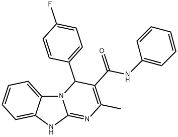 4-(4-fluorophenyl)-2-methyl-N-phenyl-1,4-dihydropyrimido[1,2-a]benzimidazole-3-carboxamide Struktur