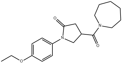 4-(azepan-1-ylcarbonyl)-1-(4-ethoxyphenyl)pyrrolidin-2-one Structure