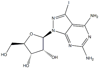 4,6-Diamino-3-iodo-1-(beta-D-ribofuranosyl)-1H-pyrazolo[3,4-d]pyrimidine|4,6-Diamino-3-iodo-1-(beta-D-ribofuranosyl)-1H-pyrazolo[3,4-d]pyrimidine
