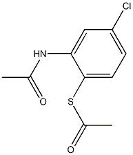 Ethanethioic acid, S-[2-(acetylamino)-4-chlorophenyl] ester Struktur