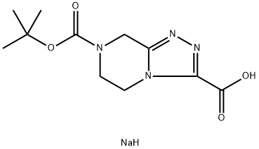 Sodium 7-(tert-butoxycarbonyl)-5,6,7,8-tetrahydro-[1,2,4]triazolo[4,3-a]pyrazine-3-carboxylate, 1788041-59-7, 結(jié)構(gòu)式