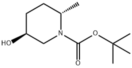 tert-butyl (2S,5S)-5-hydroxy-2-methylpiperidine-1-carboxylate Struktur