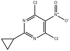 4,6-Dichloro-2-Cyclopropyl-5-Nitropyrimidine Struktur