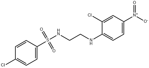 4-chloro-N-{2-[(2-chloro-4-nitrophenyl)amino]ethyl}benzenesulfonamide Struktur