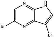 2,7-Dibromo-5H-pyrrolo[2,3-b]pyrazine Struktur