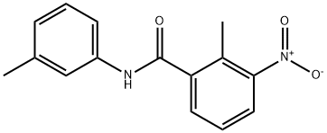 2-methyl-N-(3-methylphenyl)-3-nitrobenzamide Struktur