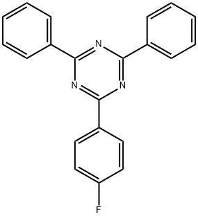 2-(4-fluorophenyl)-4,6-diphenyl-1,3,5-triazine Struktur