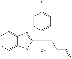 1-(benzo[d]thiazol-2-yl)-1-(4-fluorophenyl)pent-4-en-1-ol Struktur