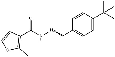 N'-[(E)-(4-tert-butylphenyl)methylidene]-2-methylfuran-3-carbohydrazide Struktur