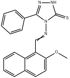 4-{[(2-methoxynaphthalen-1-yl)methylidene]amino}-5-phenyl-4H-1,2,4-triazole-3-thiol Struktur
