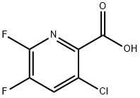 3-氯-5,6-二氟吡啶甲酸, 406676-40-2, 結構式