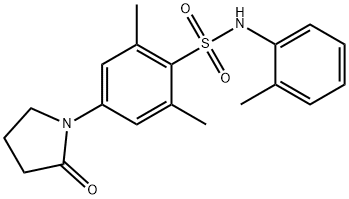 2,6-dimethyl-N-(2-methylphenyl)-4-(2-oxopyrrolidin-1-yl)benzenesulfonamide Struktur