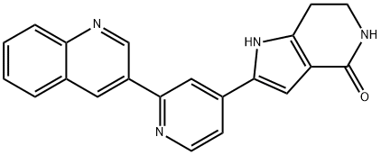 2-[2-(3-quinolyl)-4-pyridyl]-1,5,6,7-tetrahydropyrrolo[3,2-c]pyridin-4-one, 724711-21-1, 結(jié)構(gòu)式