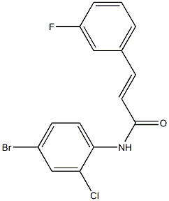N-(4-BROMO-2-CHLOROPHENYL)-3-(3-FLUOROPHENYL)-2-PROPENAMIDE Struktur