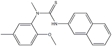 1-(2-METHOXY-5-METHYLPHENYL)-1-METHYL-3-(2-NAPHTHYL)-2-THIOUREA Structure