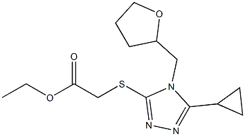 ethyl 2-((5-cyclopropyl-4-((tetrahydrofuran-2-yl)methyl)-4H-1,2,4-triazol-3-yl)thio)acetate