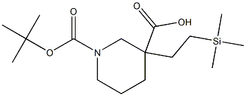 1-TERT-BUTYL 3-(2-(TRIMETHYLSILYL)ETHYL) PIPERIDINE-1,3-DICARBOXYLATE Structure