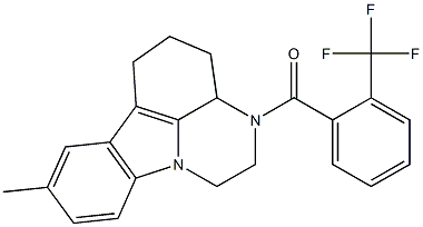 (8-methyl-3a,4,5,6-tetrahydro-1H-pyrazino[3,2,1-jk]carbazol-3(2H)-yl)(2-(trifluoromethyl)phenyl)methanone